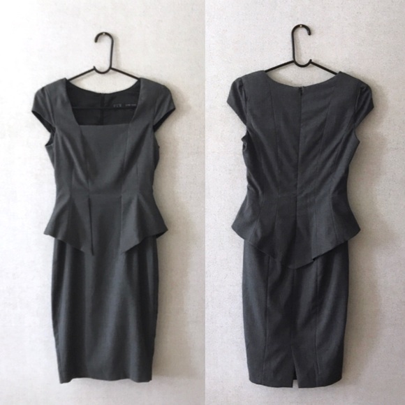 Zara Dresses & Skirts - Zara Basic Peplum Sheath Pencil Dress